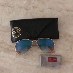 55 inch Ray Ban blue gradient aviators.